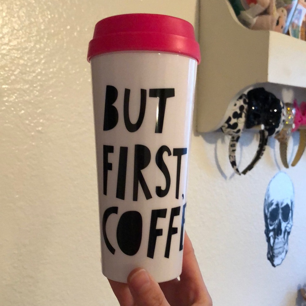 BUT FIRST COFFEE travel mug